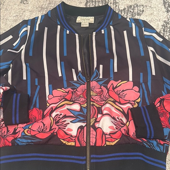 Flying Tomato Black Floral Jacket - Picture 2 of 7